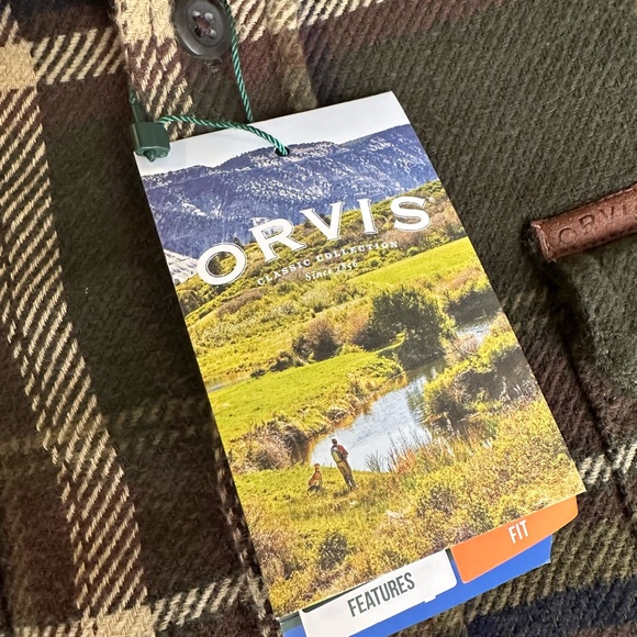 Orvis Shirt Mens Large Size Multi Color Plaid Heavy Cotton  with Side Po… - Picture 16 of 16